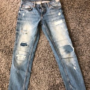 Zara ripped jeans
